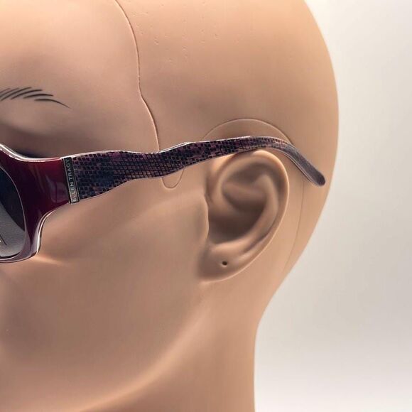 NOS Vintage Y2K Designer Sunglasses | Ellen Tracy | Narrow Burgundy Plastic main image 4